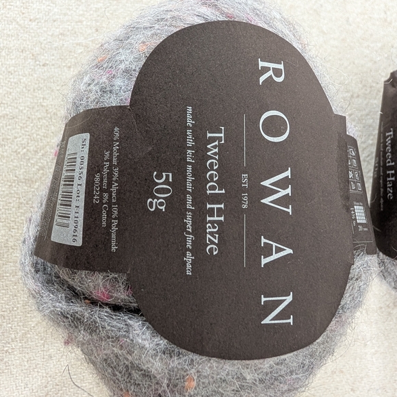 9 x Rowan Tweed Haze Yarn Skiens in Grey and Navy, Mohair Alpaca - Picture 2 of 10